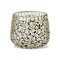 Marin Mosaic Clear Glass Votive Holder Set - Elegant Candle Holders for Tealights and Votives - 4" H x 3.5" W